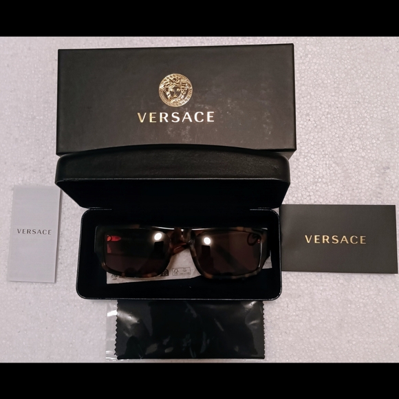 Versace Brown Sunglasses for Men - Picture 1 of 5